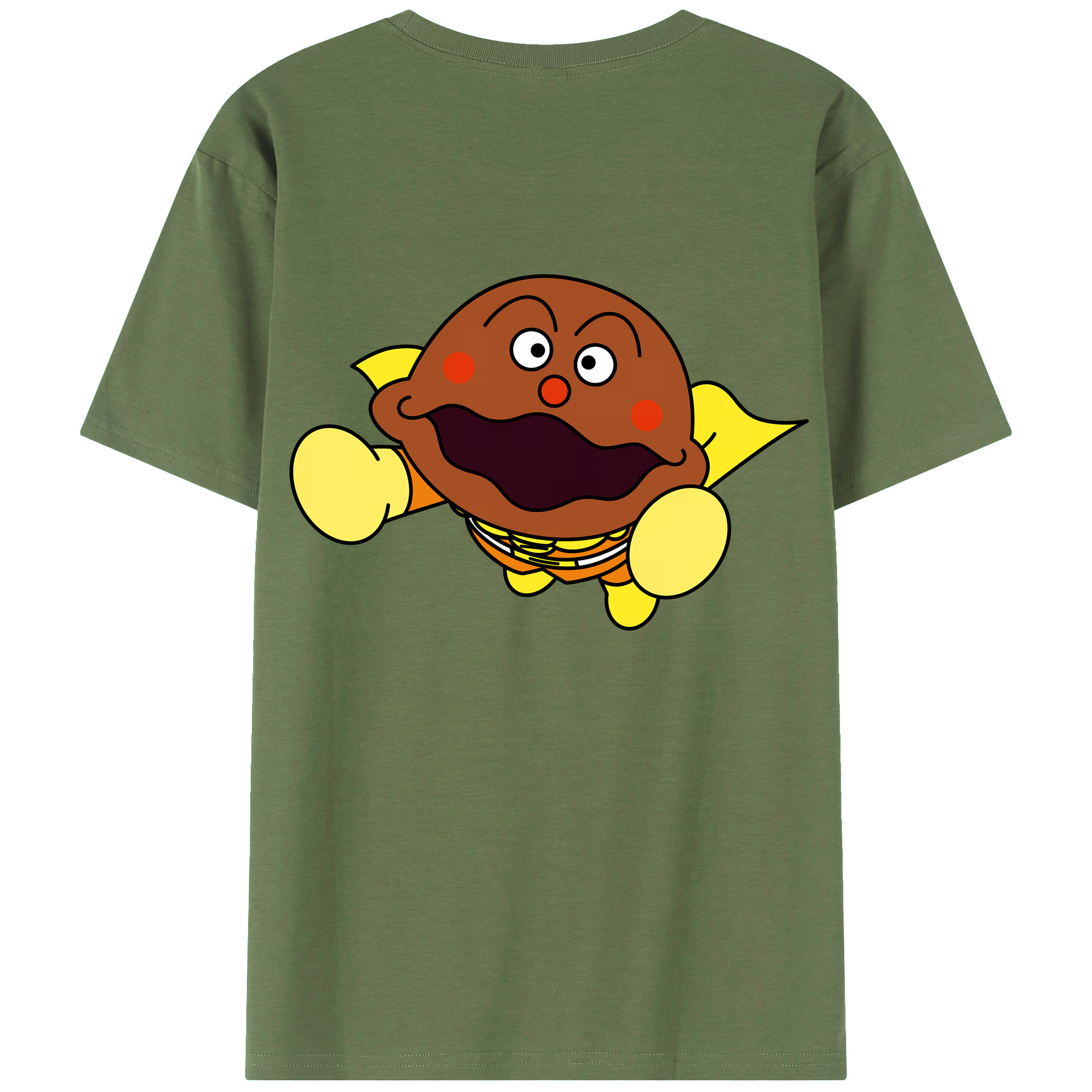 （画像用） アンパンマン Anpanman 綿100％ メンズ半袖Tシャツ（バックプリント） 通気性